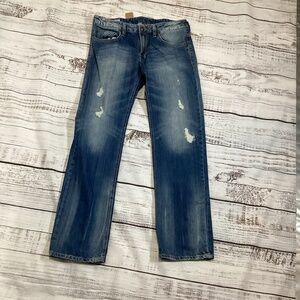 1604. Mens Buffalo Six Straight Leg Jeans Light Wash Size 32x32